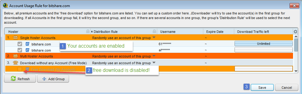 Account Usage Rule > Edit Rule