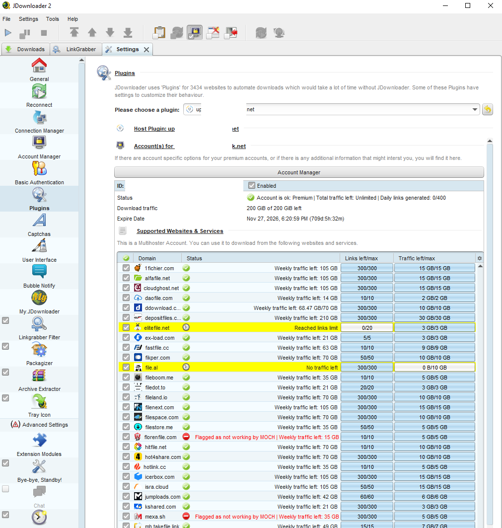 Multihost detail overview table